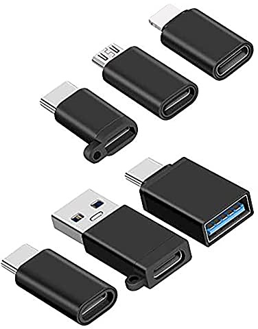 BAOHUASHUN 6 Stück Micro Adapter, USB C zu USB 3.0 OTG Buchse zu Stecker Kompatibel mit Samsung Galaxy, PC,Handy Laptop,usw