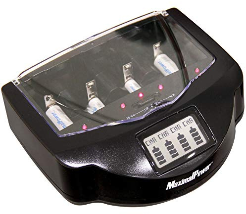 MaximalPower Universal Battery Charger Station for Alkaline, RAM, Ni-MH, Ni-CD, AA, AAA, C, D, 9V Batteries | FC999 Model (Battery Charger)