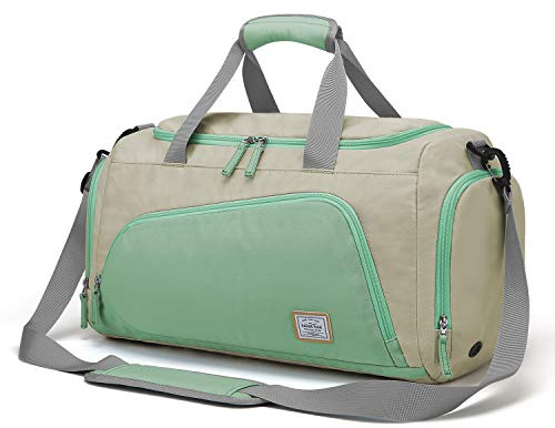 WindTook Sporttasche Damen 35L Fitnesstasche Reisetasche Frauen Trainingstasche Duffel Bag Weekender Schwimmtasche mit Schuhfach Sport Gym Tasche Herren für Sport Fitness Yoga, 53x27x27cm, Cyan-35L