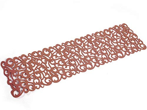 Runner da Tavola in Feltro, 29 *102cm 7 Colori Rettangolo Forma Feltro Tovaglia Runner Tovagliette, Motivo Traforato a Fiori, Sottobicchiere, Accessorio per Decorare la Sala da Pranzo, Lavabile(Caffè)