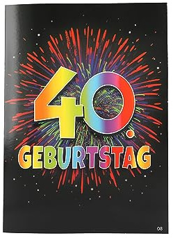 Depesche 0011673-008 - Glückwunsch-Karte zum 40. Geburtstag, ausgefallene Geburtstagskarte mit Musik, Spruch und beweglichen Elementen, inkl. Umschlag, 14,8 x 21 cm