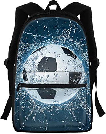 Belidome Water Soccer School Bag Shoulder Bookbag Backpack for Kids Teen Boys Girls 5-19 Years Old