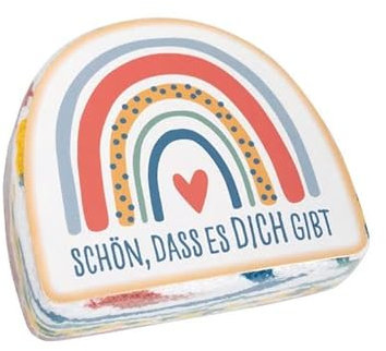 Praisent Kinder Gastgeschenk kleines Mitbringsel Mitgebsel | Zauberhandtuch gepresstes Handtuch Regenbogen ''Schön,dass es dich gibt'' Give Away, 7309