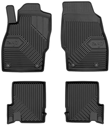 FROGUM No.77 Gummimatten Ganzjahresset von Auto Fußmatten Autofussmatten für Opel Adam 2012-2019 | Langlebiges TPE Material