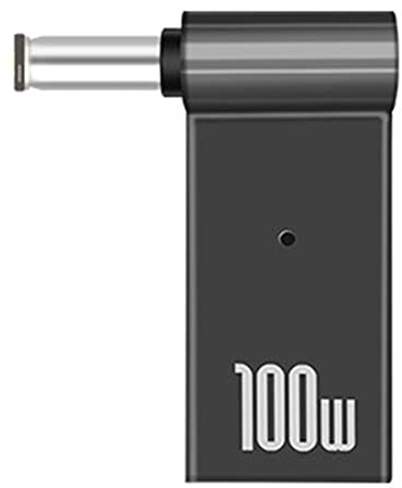 PD 100W Connecteur d'adaptateur de Chargeur d'ordinateur Portable USB Type-C Femelle vers DC Mâle Convertisseur de Prise Jack Remplacement pour Acer Samsung Lenovo (6.0x3.7mm)