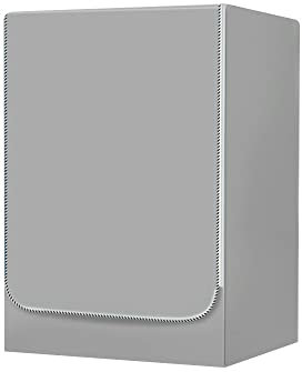 Odot Washer Dustproof Cover Front Load, Washing Machine Dryer Protector Sunscreen Waterproof Tumble Dryer Case Protective Cover for Most Front Loadi (grey,L-capacity 10.5~12kg)