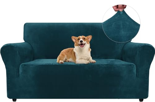 Ystyle Stretchigt Sofföverdrag med armstöd 2-Sits, Elastiskt Pet Soff Cover Töjbart överdrag, Avtagbar Halkskydd Fåtöljöverdrag Möbel Maskintvättbar, Sofföverkast För Soffa Fåtölj, Mörkgrön