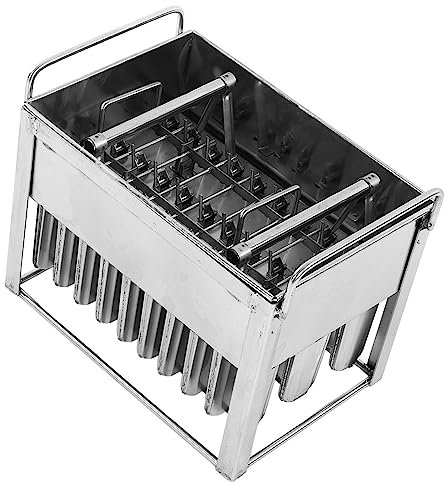 Lot de 40 Moules à Sucettes Glacées en Acier Inoxydable pour Machine à Moules à Glace en Métal Porte-bâtons de Glace à L'eau