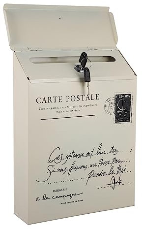 jojofuny Retro Mailbox Vintage Locking Letter Box for Wall Decorative Post Box Small Lockable Rustic Style