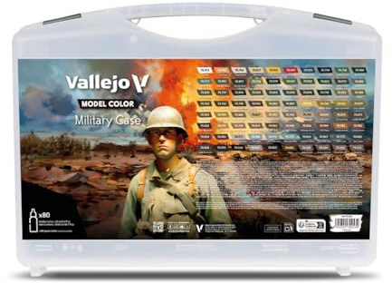 AV Vallejo Model Color Set - Military (76 Cols & 4 Aux)