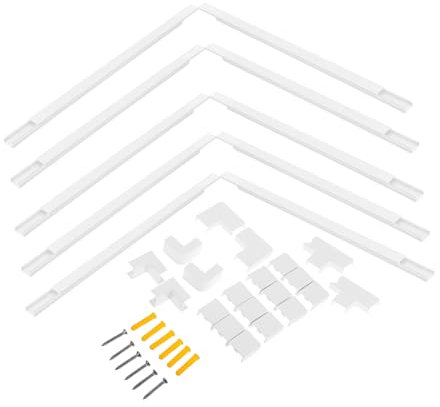 OSALADI Copricavi Da Parete Kit Nascondicavo Per Tv e Accessori Realizzato in Pvc Resistente Installazione Semplice Senza Attrezzi Dimensioni Multiple Per Organizzazione Cavi