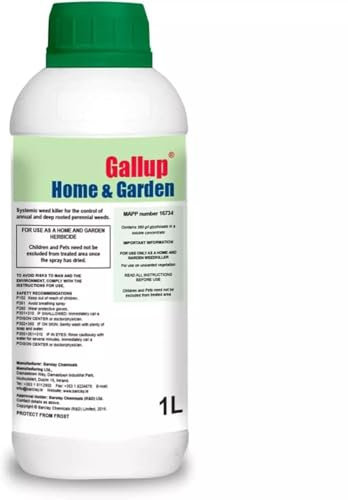 Gallup Home & Garden Weed Killer 1L - Glyphosate Commercial Industrial Strength Concentrated Herbicide Weed Killer for Effective Annual & Perennial Grass & Broad Leaved Weeds (1)