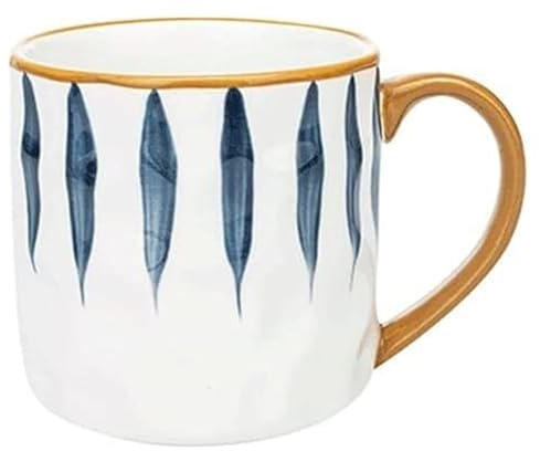 Taza Taza de café reutilizable de 12,3 onzas, tazas de café de cerámica con asas, tazas for microondas for café, té con leche, Etc. Con asas(Blanc)