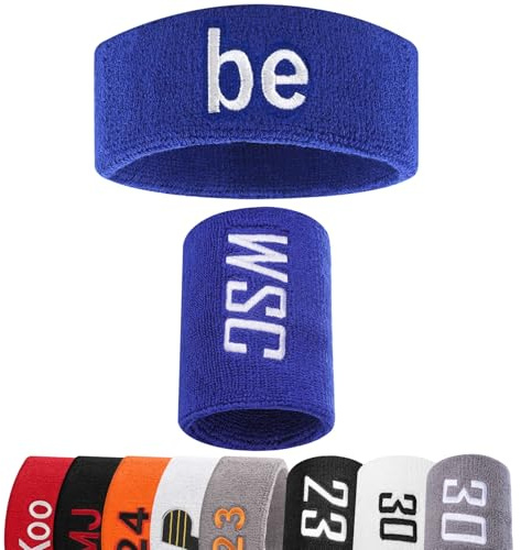 Individuelles Stickarmband, personalisierbar, Baumwolle, atmungsaktiv, Schweißband, Uni, Sport-Zubehör, 1 Packung