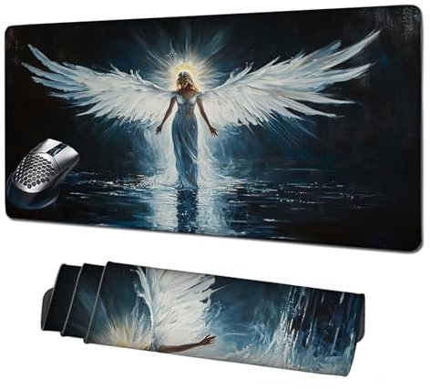 Alfombrilla Gaming,Alfombrilla Ratón ala Mouse Pad,Mujer Alfombrilla Escritorio Grande 1600x800x3mm,Protector Escritorio Alfombrilla Antideslizante,Mejora Precisión y Velocidad,Accesorios PC X1-1428