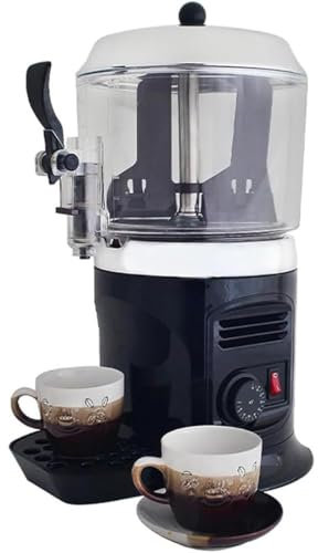 Máquina eléctrica para Preparar Chocolate Caliente, dispensador Comercial de Bebidas Calientes de 5 l, Temperatura Ajustable de 0 a 90 °C, función de agitación automática, Bandeja de Goteo extraíble.