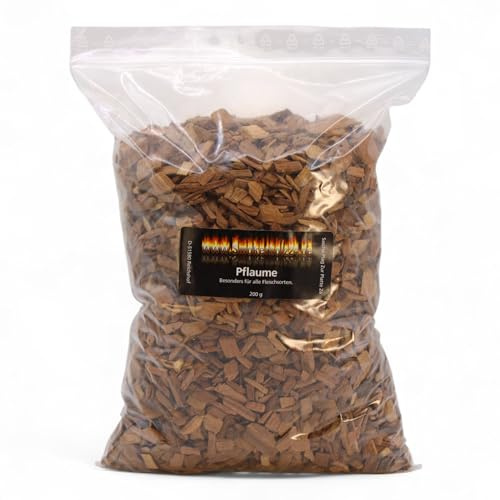 Räucherchips Mix & Set – individuell kombinierbar mit 26 Sorten a 200g – BBQ & Smoker Holzchips selbst wählen (Pflaume)