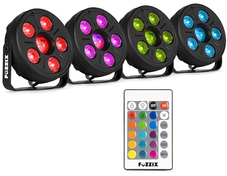 Fuzzix Comet M06 Pack 4 focos PAR LED con Jellyball RGB