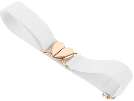 Healvian Cintura in Nylon Lega Donna Fibbia a Forma di Cuore Elastica Design senza Cuciture Alta Elasticità, Versatile per Abiti e Jeans