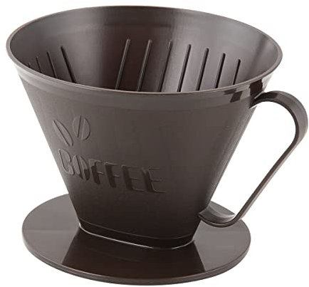 Fackelmann 42272 Filtro per caffè contenitore 10,5 x 15 cm per dimensione Filtro 4 in PP, Marrone