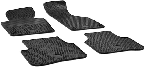 WALSER DirtGuard Gummi Fussmatten Auto für VW Passat B6 2005-2010, VW Passat B7 2010-2015, 100% passgenaue Auto Fußmatten, robuste Universal Fußmatte Auto, Gummimatten Auto