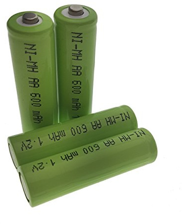 Trango 4er Pack 1000-AA Akku NI-MH AA 600 mAh 1.2 V für Solar - Lampen - Leuchten - wiederaufladbar
