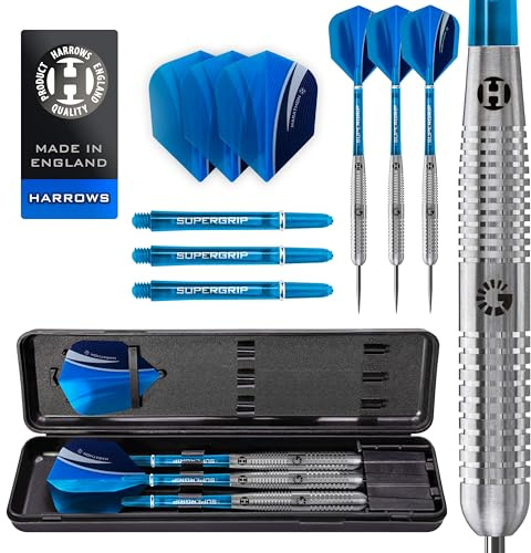 Harrows GENESIS Tungsten stål spetspilar 21 g 22 g 23 g 24 g 25 g 26 g högt draggrepp, supergrepp axlar, maratonflyg (26 g)