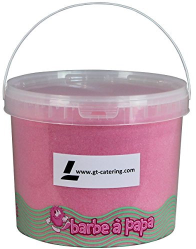 GT CATERING Sucre pour barbe à papa goût fraise - 5 kg - Fabriqué en France