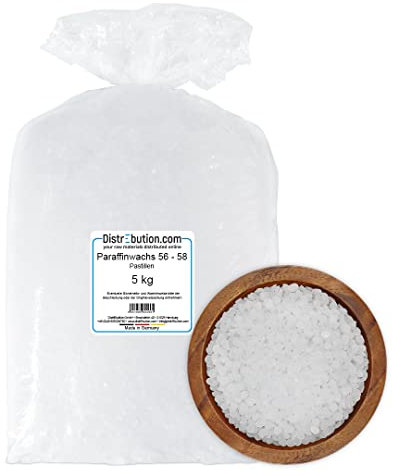 generisch Paraffinwachs für Kerzen 5kg Kerzenwachs in Pastillen Made in Germany 56-58°C