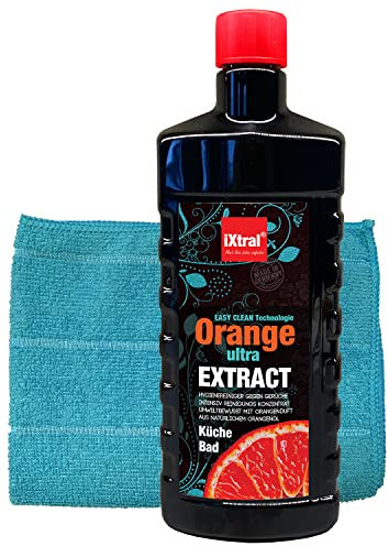 iXtral® Orangenreiniger Reiniger-Konzentrat 1:1000 natürlicher Orangenduft für Küche Bad außergewöhnlich effektiver Hygienereiniger auch Großküchen, fettlösend, kalklösend, ergiebig