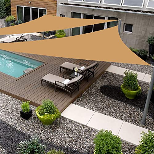 SHADEWIZ Dreieckiges Sonnensegel, 91x81x81 cm, Sand, Markise für Terrasse, Hinterhof, Rasen, Garten, Outdoor-Aktivitäten, UV-Blocknetz, wir können individuelle Größen herstellen