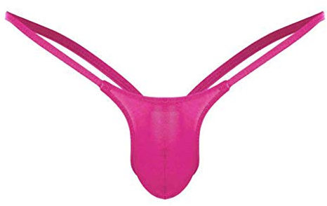 biJerou Trosor män sexig string tanga andningsbara underkläder låg midja stöd erotiska G-string sexiga underkläder förföriska underbyxor par män stringtrosor, Het rosa, L