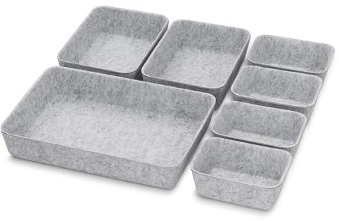 helit H6131082 - Schubladen Organizer the organizer, 7-teilig, Filz, Aufbewahrungsbox