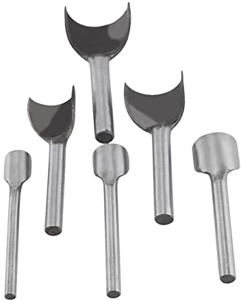 Lot de 6 emporte-pièces demi-ronds en acier A3 pour la couture du cuir