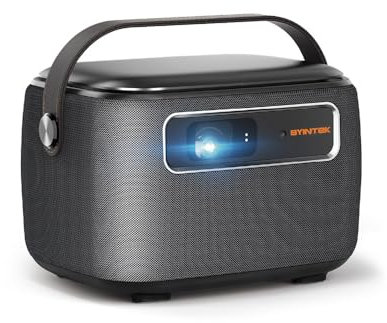 BYINTEK R20Max Mini-Projektor Beamer, intelligenter WiFi-DLP-Projektor Beamer, Android 11.0, 15600 mAh Akku, unterstützt 3D, für Heimkino-Unterricht, Filme im Freien
