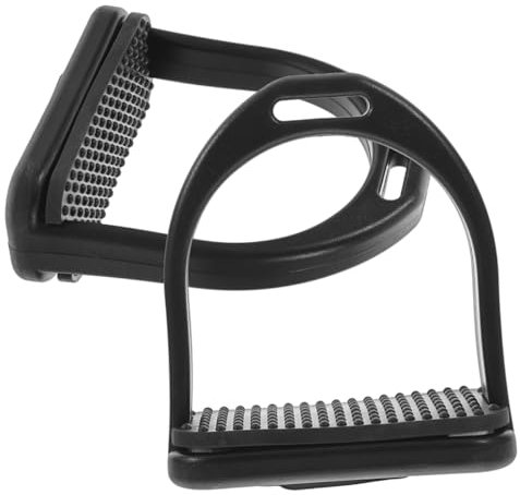 Kisangel 1 Paar Sattelzubehör Anhebender Sattel Steigbügel Für Knieschmerzen Steigbügel Für Reitschutzsteigbügel Steigbügel Für Pferde Hochfeste Steigbügel Pferdesattel Sehen Black