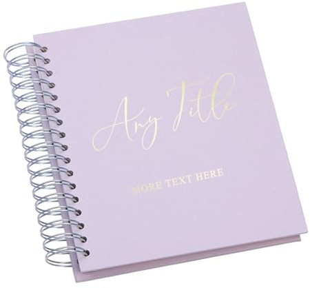 Personalised Large Self Adhesive Photo Album Any Title and Sentiment, Multiple Colors, Holds 6x4, 5x7 and 8x10 Photos (Lilac, 5 x 7 Inches)