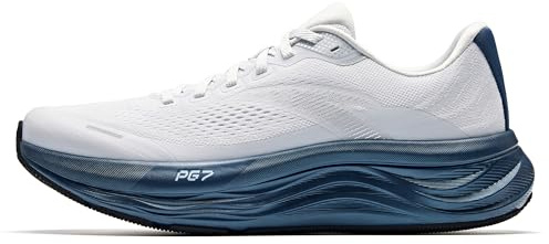 ANTA Men’s PG7 Running Shoes Cushioning Comfortable Breathable Athletic Workout Gym Cross Trainer Sports Sneakers, Gray/Navy Blue, 11