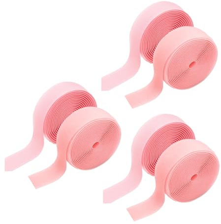 3 Pairs Nylon Magic Tape with Loop, Hook and Loop Tape Rolls, Adhesive Fastener Strips, Ideal for Sewing, Curtains, DIY Crafts, Compatible with Iron on Velcro for Fabric