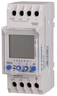 ETTROIT JX62216 INTERRUTTORE ASTRONOMICO SU GUIDA DIN ORARIO SETTIMANALE PROGRAMMABILE 2 CANALE AC 220V 16A