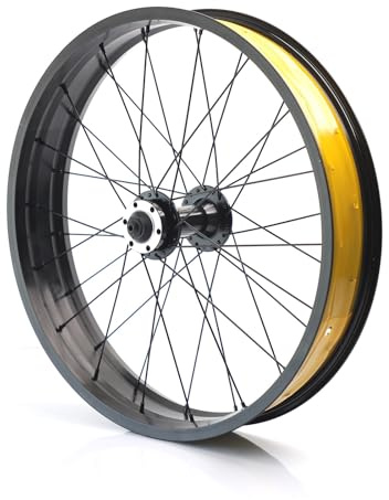 20 Fat Bike Front Wheel 26x4.0'' Snow Bike Wheel Aluminum Alloy 6 Bolts Disc Brake Quick Release Hub(20in)