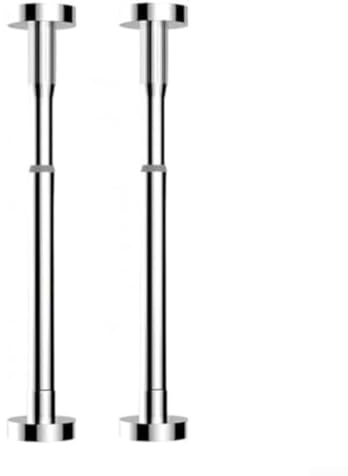 Adjustable Telescopic Support Made of 50-80 cm for Cabinets, Washbasins and Sofas, Silver Support Bar with Lock for Furniture Levelling in the Bathroom and Kitchen, Pack of 2 (Silver)