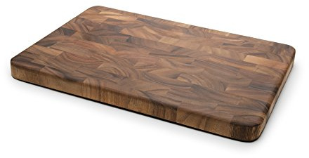 Ironwood Gourmet Large End Grain Prep Station Acacia Wood Cutting Board, 14 x 20-Inch, Brown