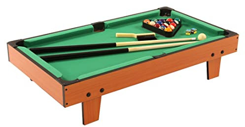Bandito Mini Billard, Kleiner Stabiler Billardtisch zum Spielen am Boden oder als Tischauflage Spielspaß für Kinder und Erwachsene, 93x51x20cm inkl. Zubehör, Tolles Geschenkset