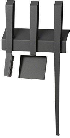 TermaTech Kaminbesteck EDGE III, 3-teilig, wandhängend, Stahl, schwarz beschichtet