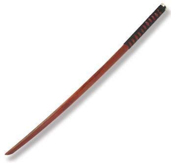 Playwell Artes Marciales de Madera Bokken con Cuerda Mango - Cherry Roble