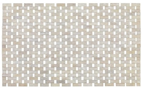 WENKO Badematte Bamboo Weiß, Unterseite rutschhemmend