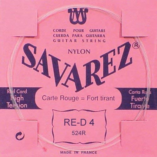 CUERDAS GUITARRA CLASICA - Savarez (524R) Carta Roja 4ª (Minimo 10 Unidades)