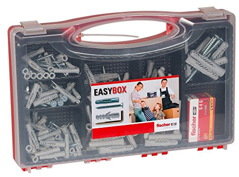 Fischer 533630 EASY-Box, Universaldübel UX, Spreizdübel S, Dübel Set, 252 Teile
