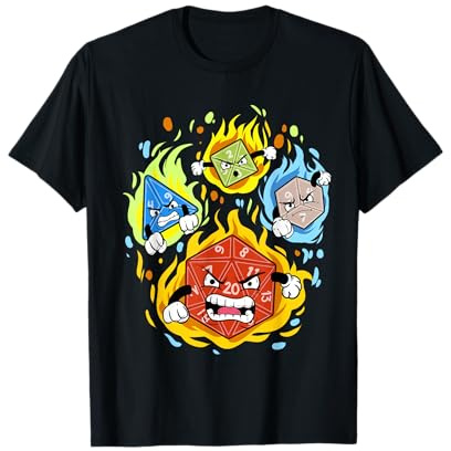 Wütende W20 Würfel T-Shirt Rollenspiel Fantasy Brettspiel T-Shirt